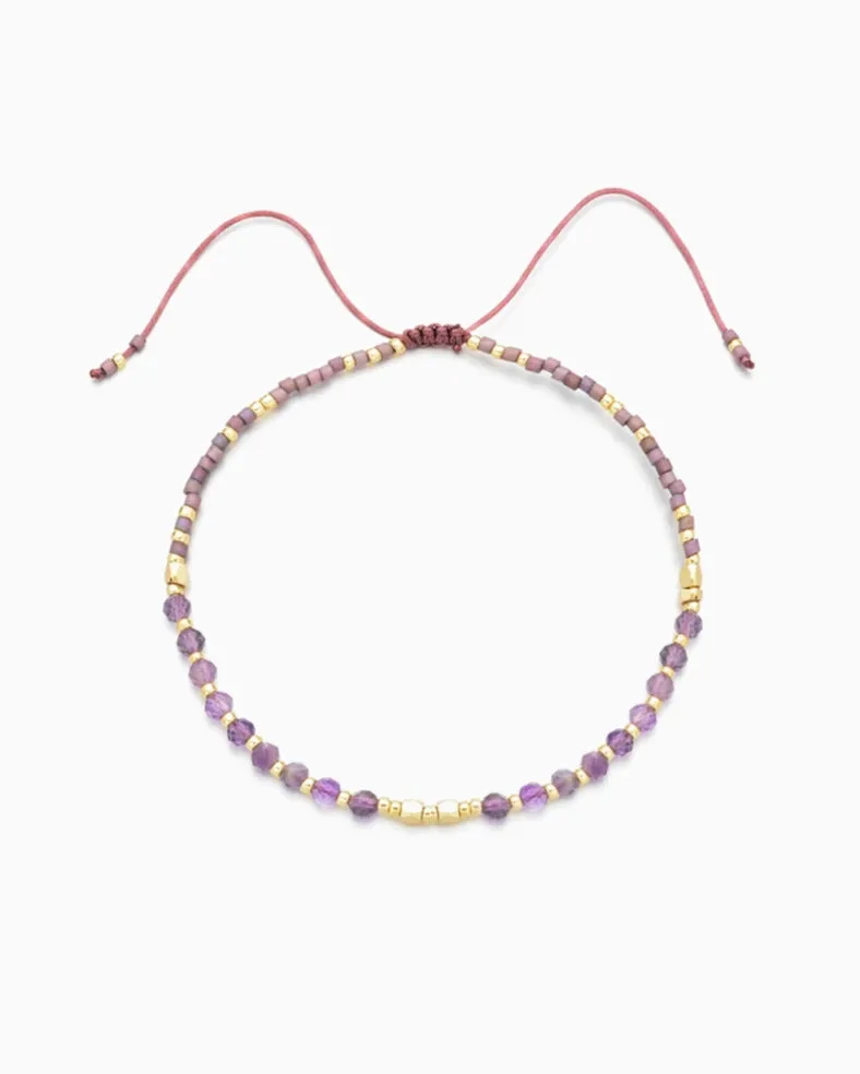 Healing Gemstone Stacking Bracelet - Amethyst
