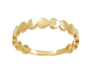 Heart Band Ring 14K Gold