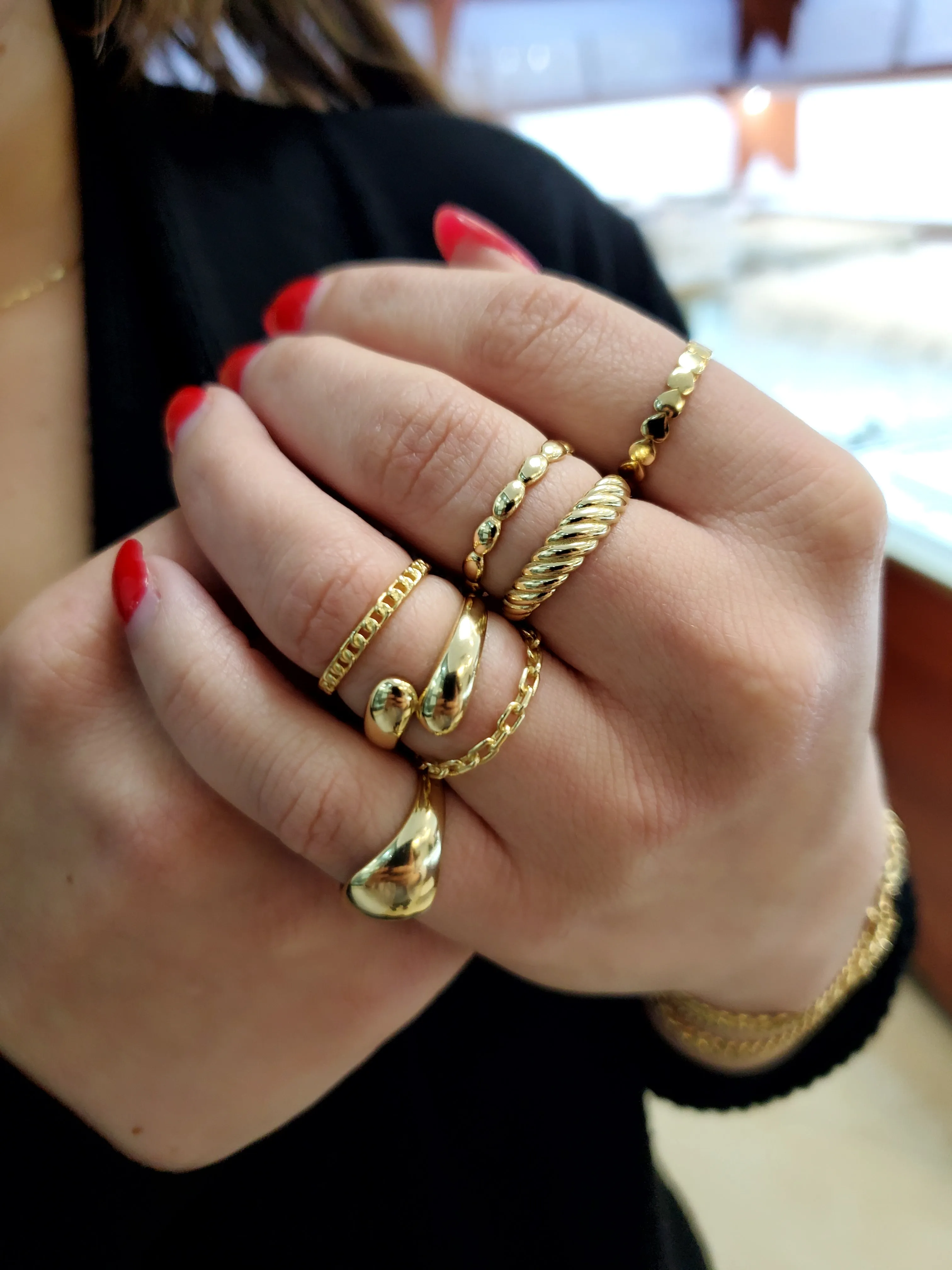 Heart Band Ring 14K Gold