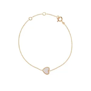 Heart Beading Pave Bracelet