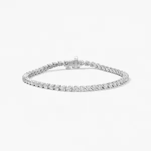 Hearts On Fire 18k White Gold Temptation Three-Prong Diamond Bracelet