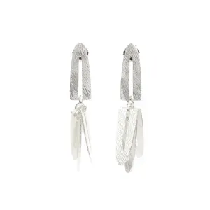 Heather Guidero Long Carved Arch Slot Cluster Earrings