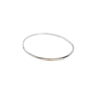 Hex Silver Stacking Bracelet