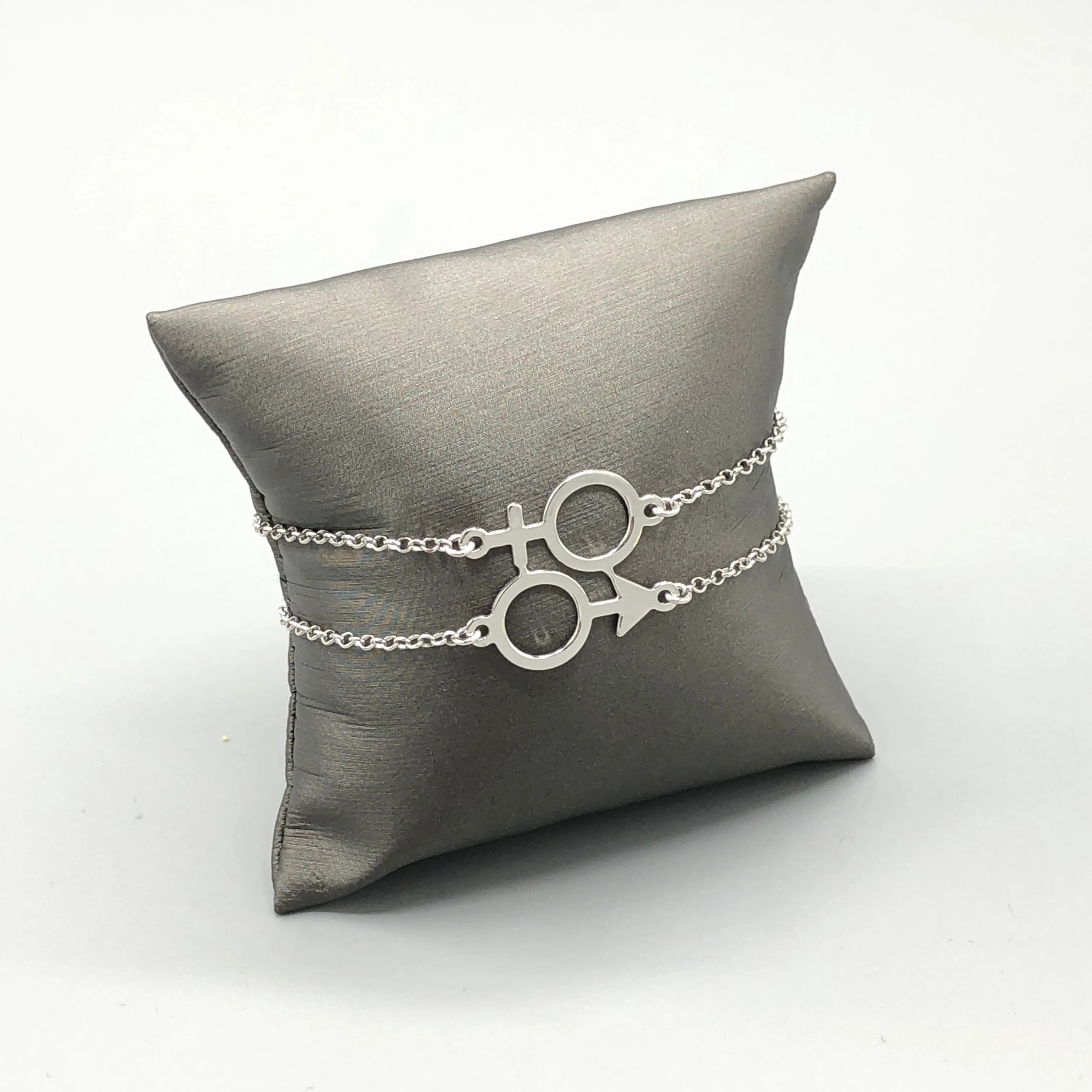 Him & Her Silver Bracelet