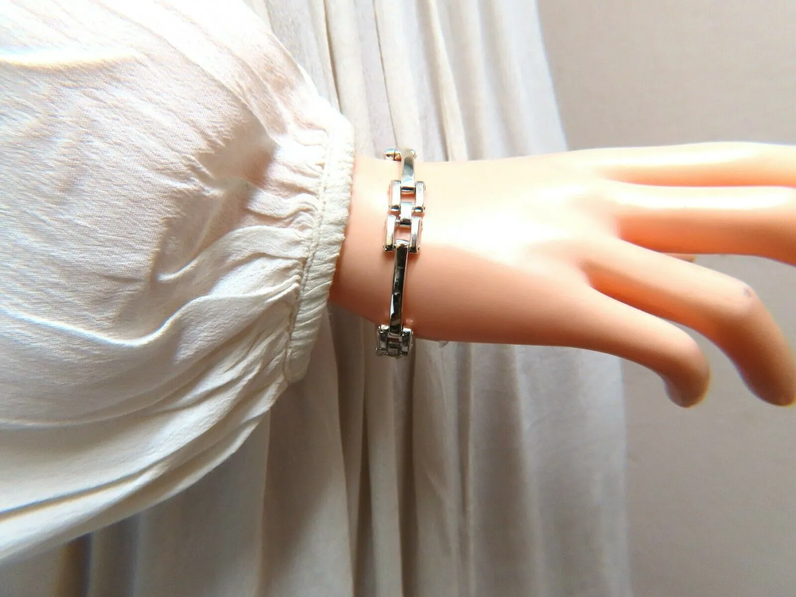 Hinge Sterling Silver Link Bracelet 7.25