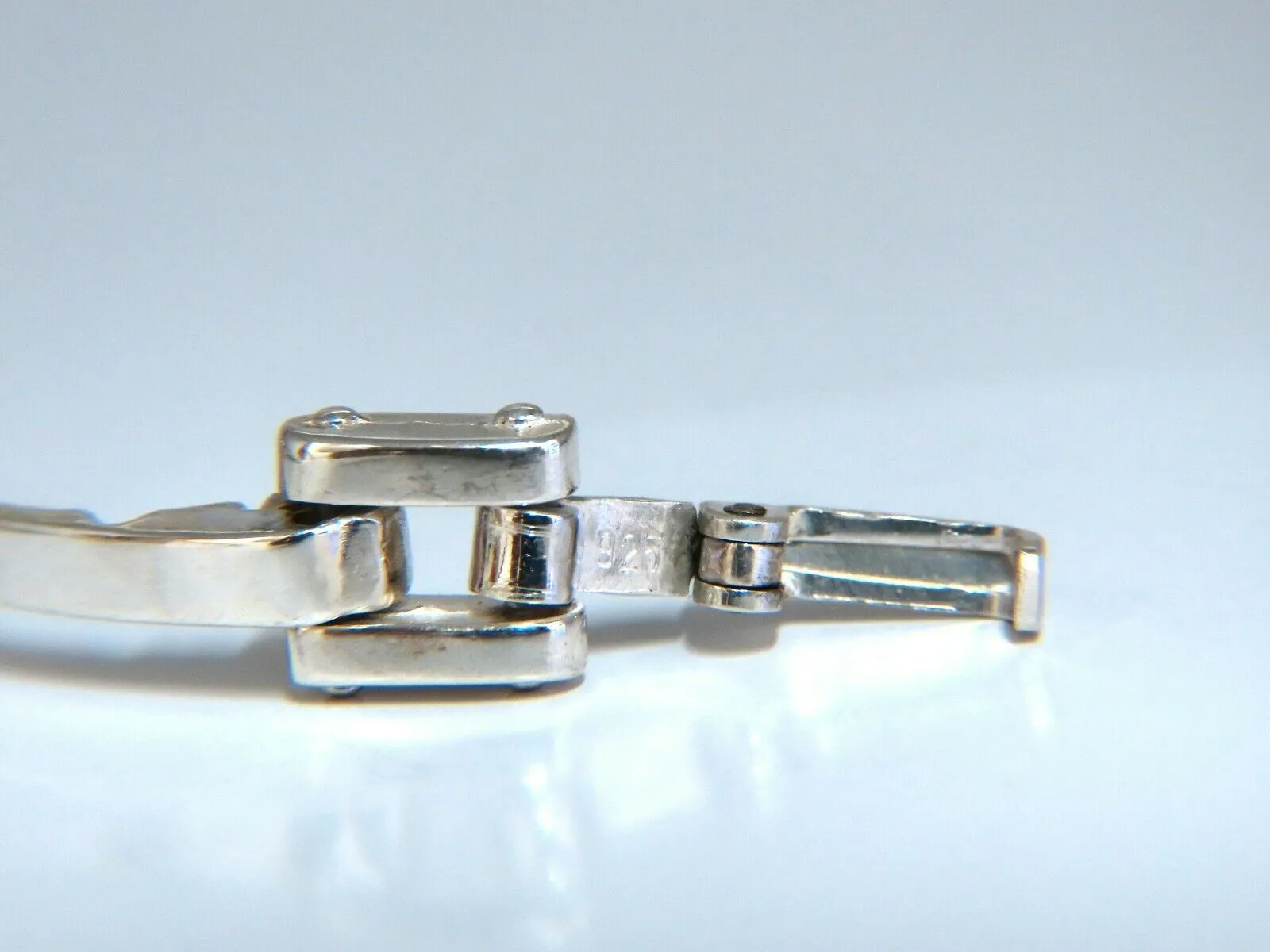 Hinge Sterling Silver Link Bracelet 7.25