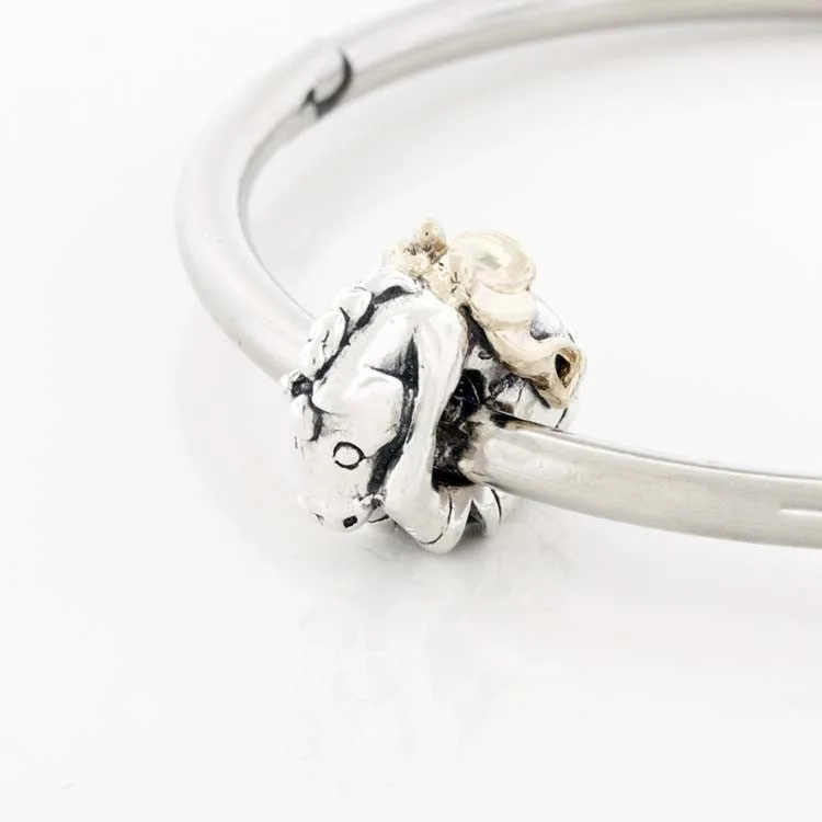 Horse and Gold Saddle Bracelet Bead