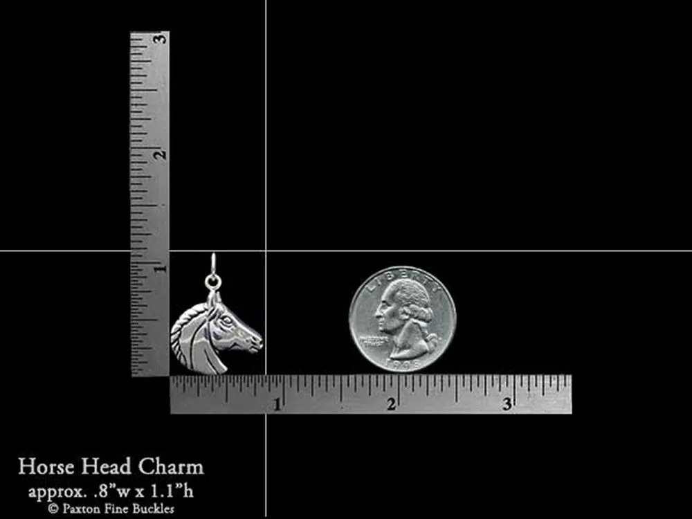 Horse Head Charm Necklace Sterling Silver