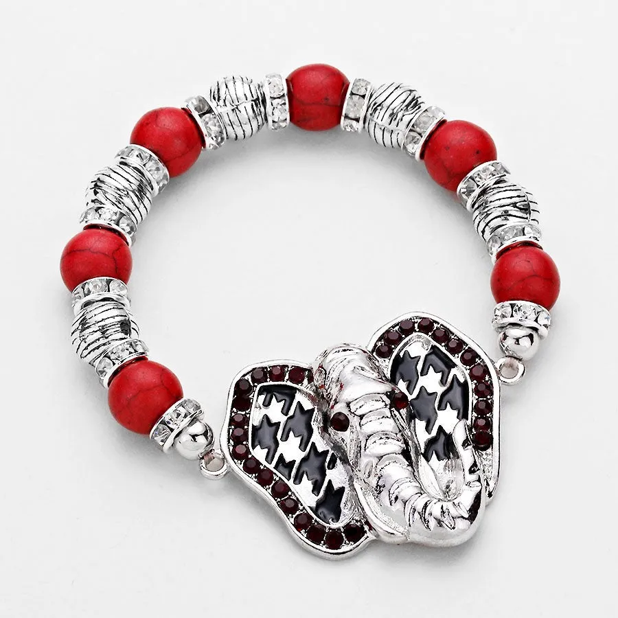Houndstooth Elephant Bracelet