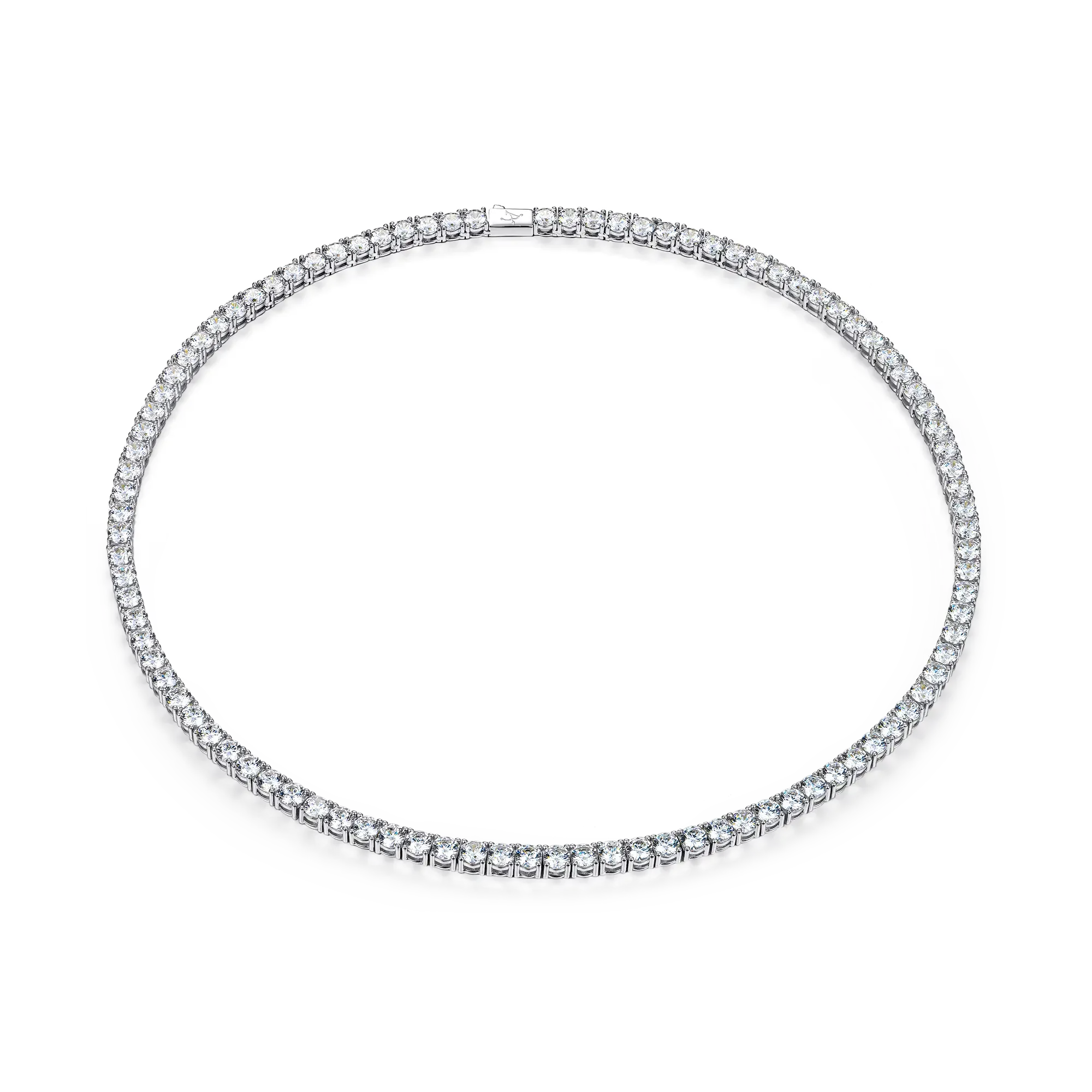 Iced White Gold Tennis Chain - 5mm