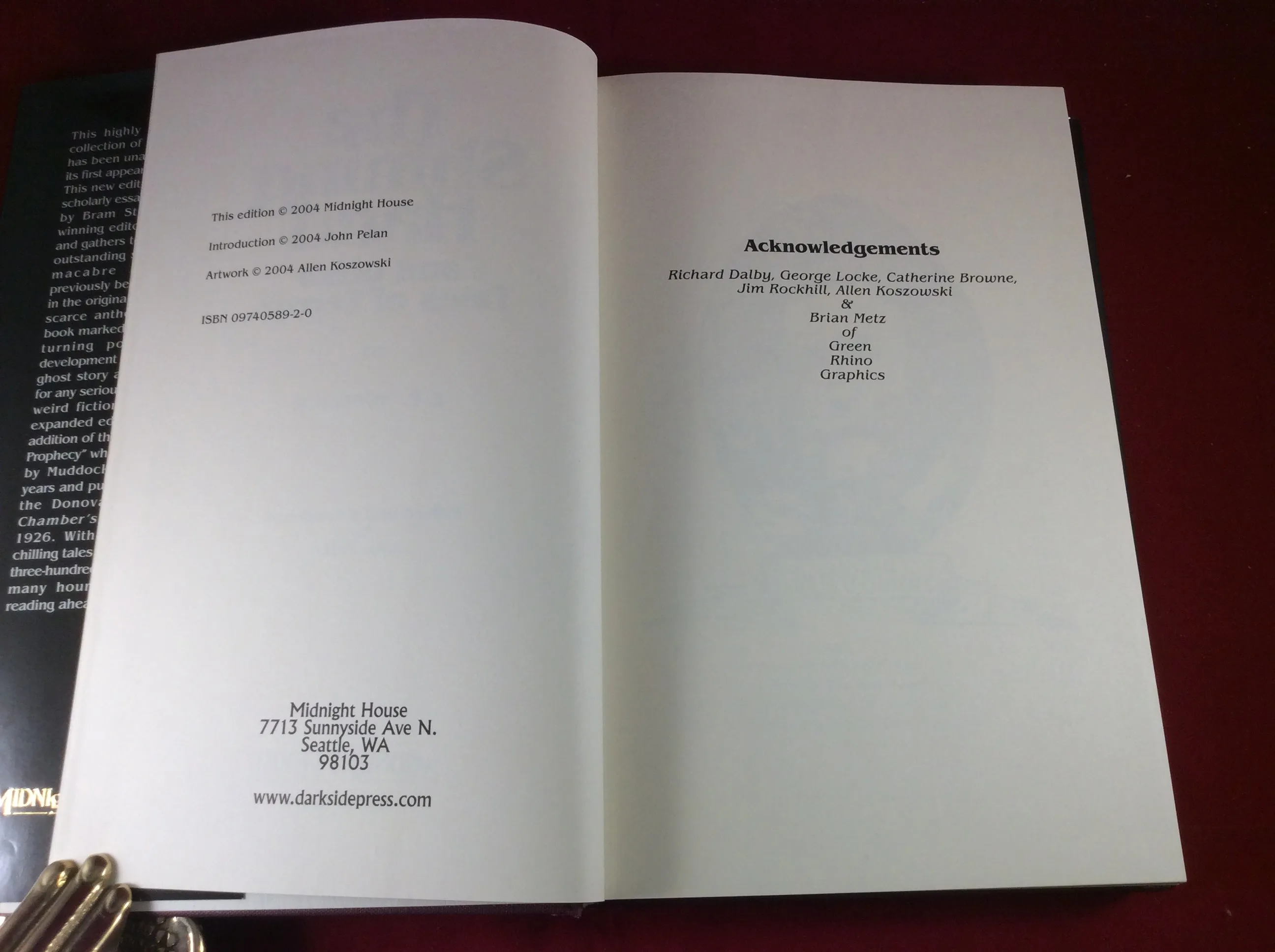 J. E. Muddock, The Shining Hand and Other Tales of Terror, Midnight House, 2004, Limited Edition, Review Copy.