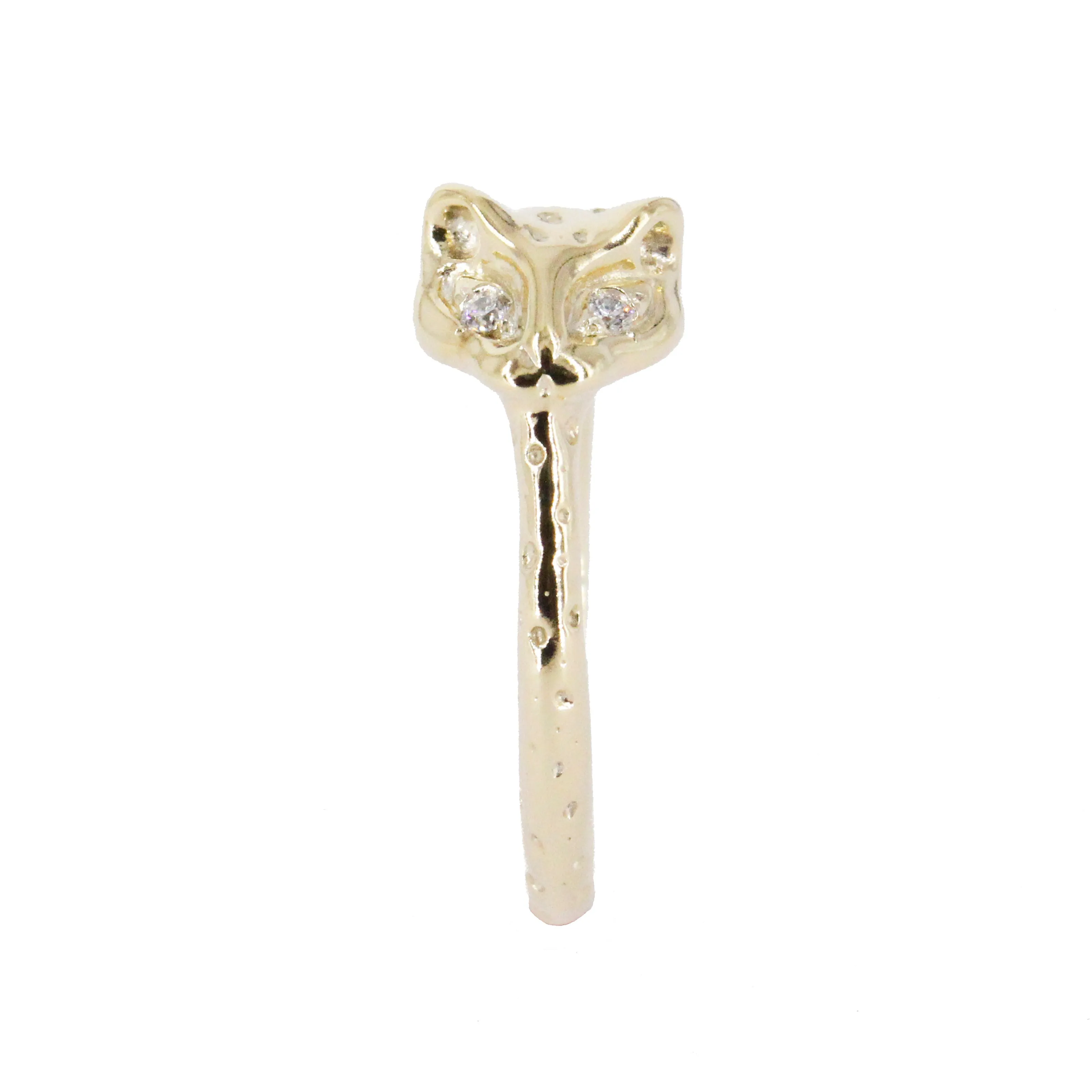 Jaguar Ring with Diamond Eyes