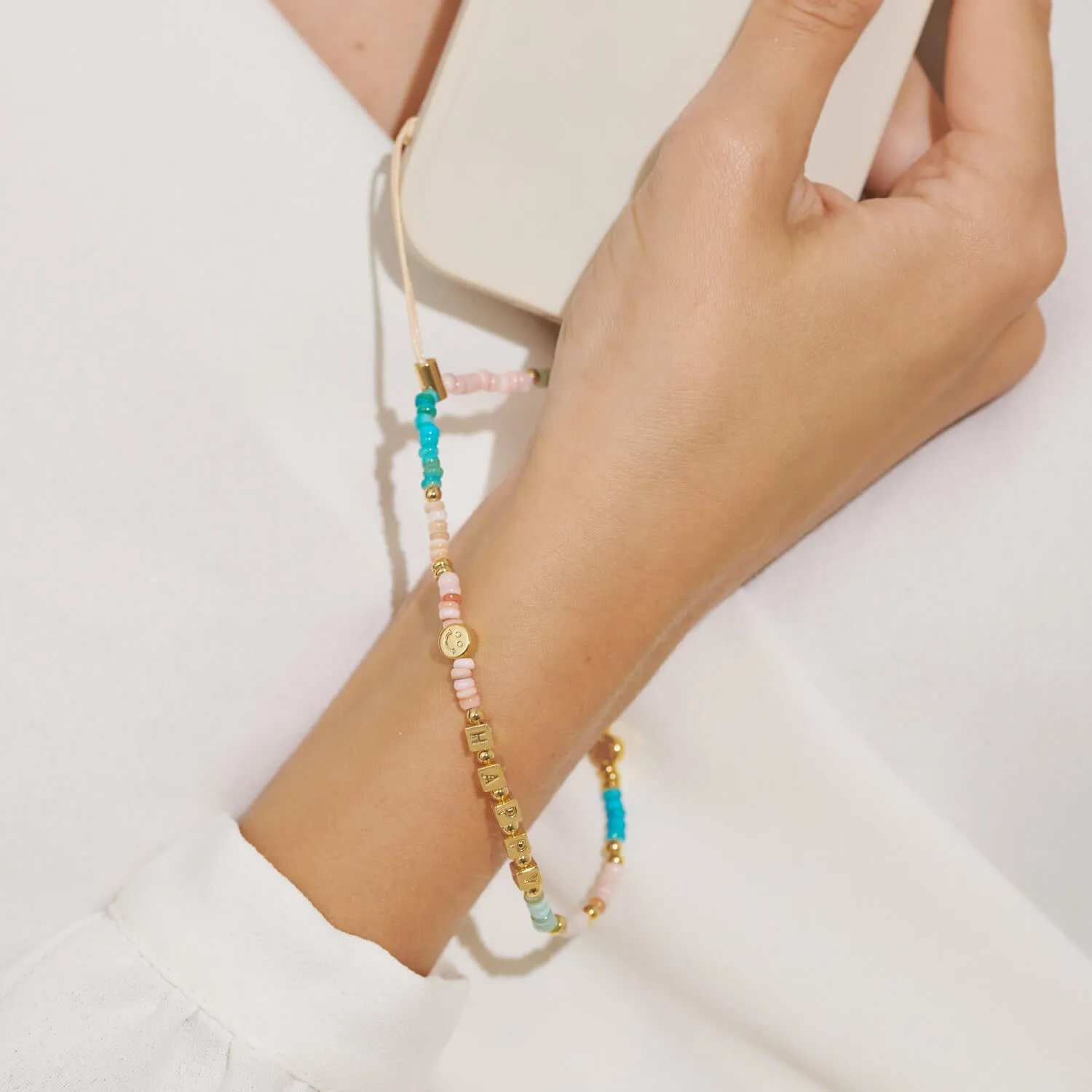 Joma Happy Bead Phone Charm