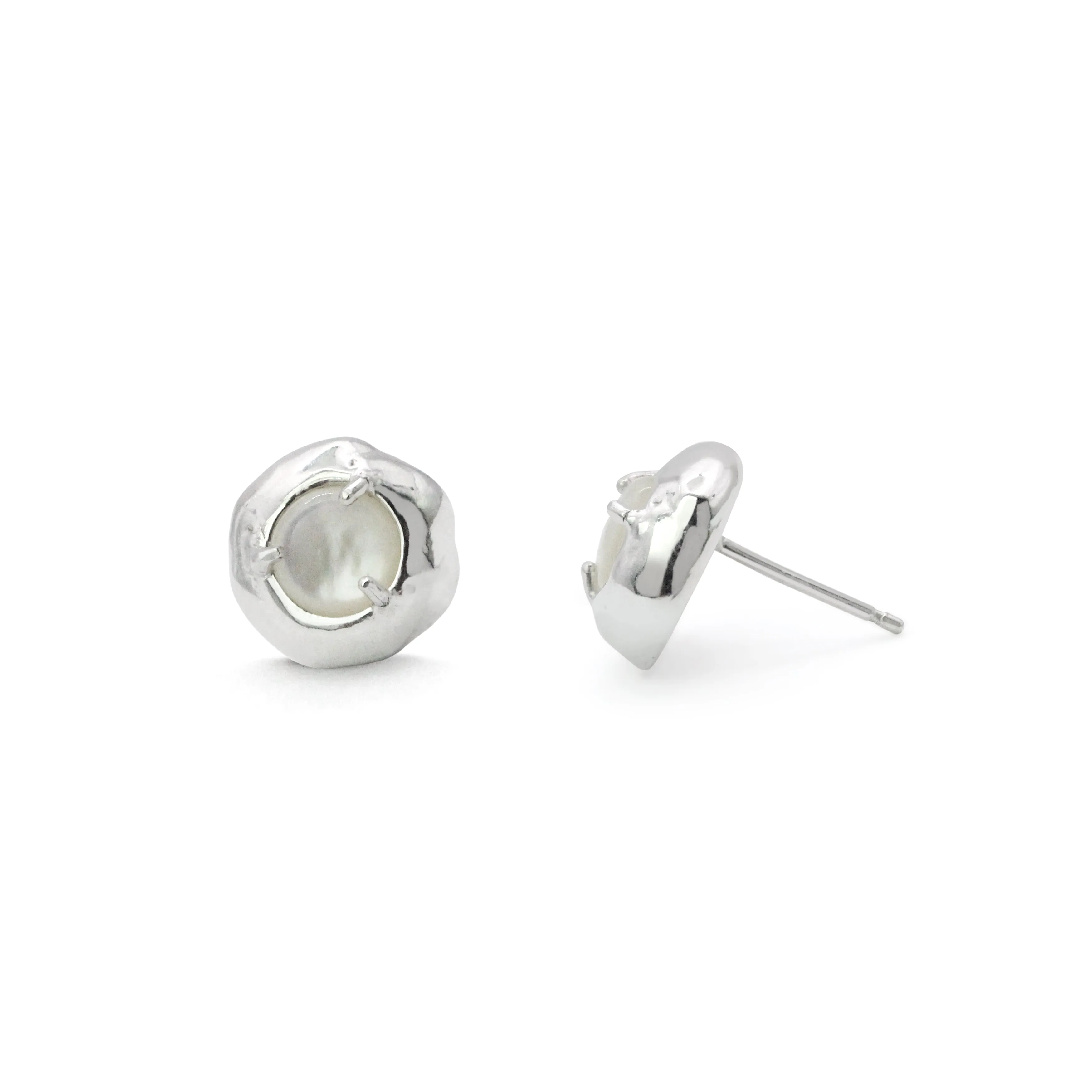 Keeper Studs | Silver   Mother of Pearl