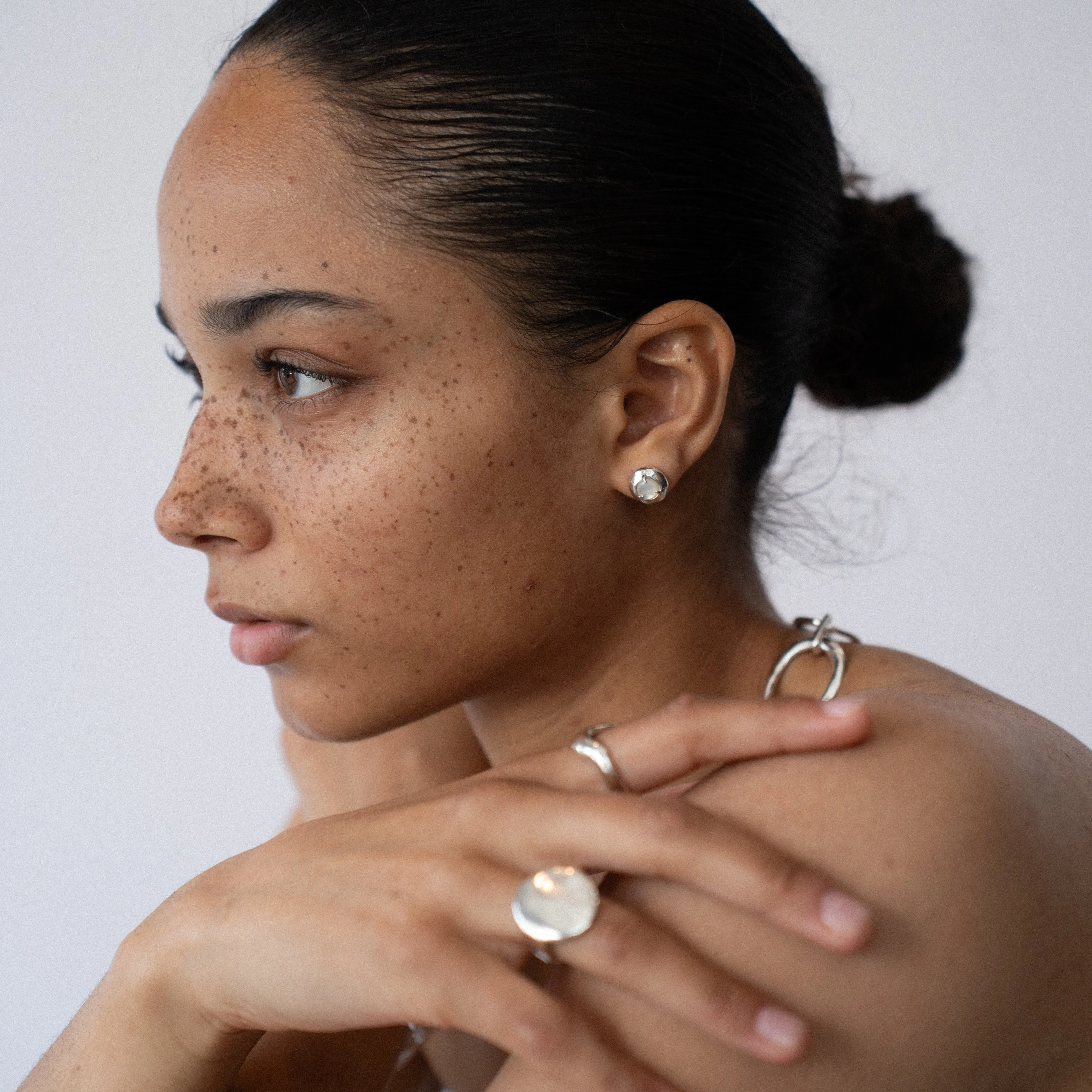Keeper Studs | Silver   Mother of Pearl