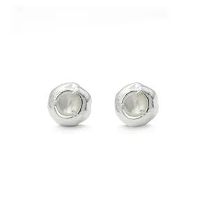 Keeper Studs | Silver   Mother of Pearl