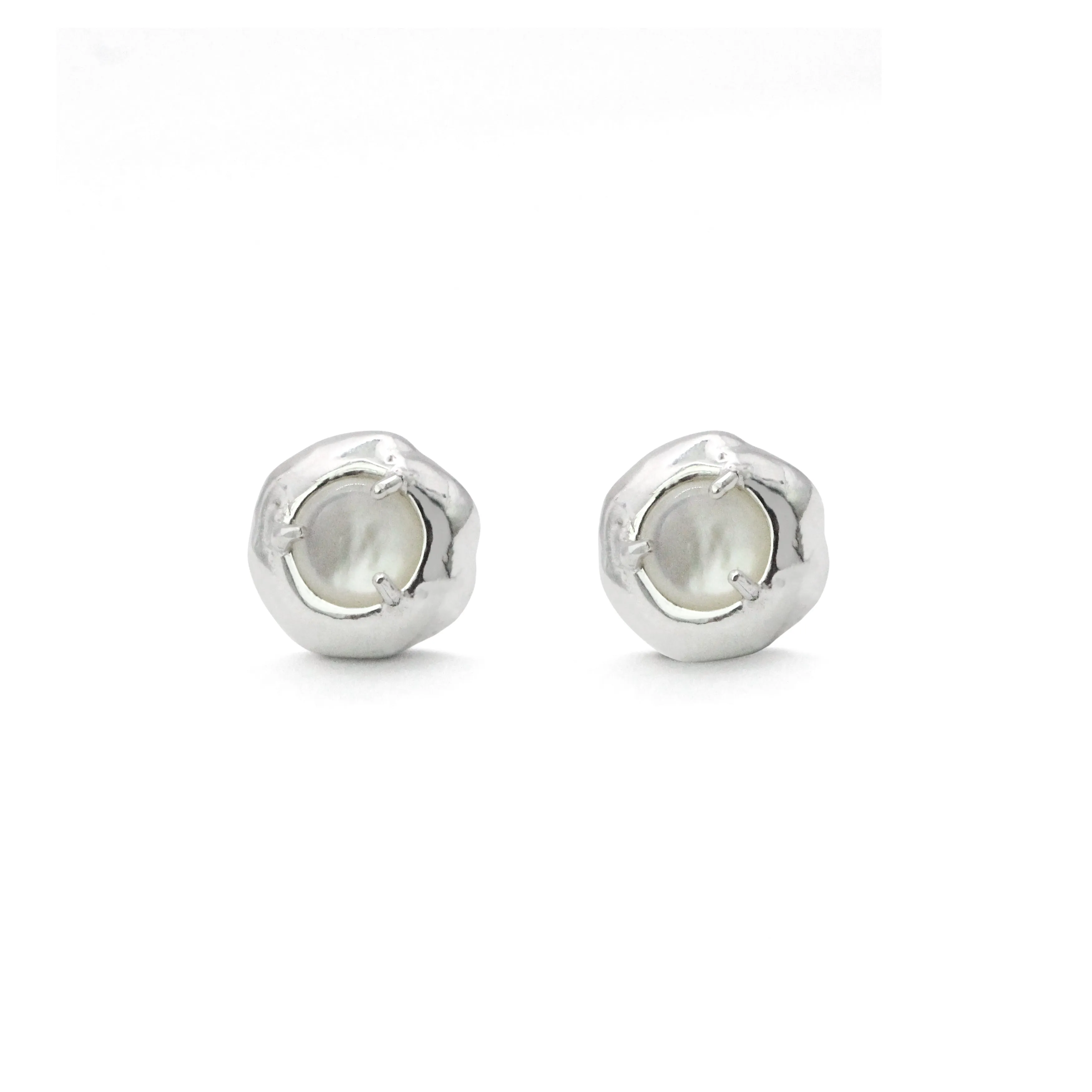 Keeper Studs | Silver   Mother of Pearl