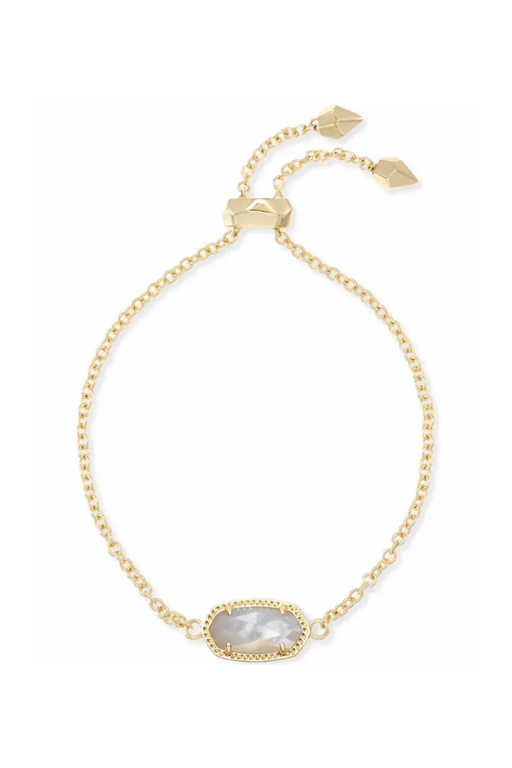 Kendra Scott Elaina Gold Delicate Chain Bracelet in Ivory Mother-of-Pearl | 4217714518
