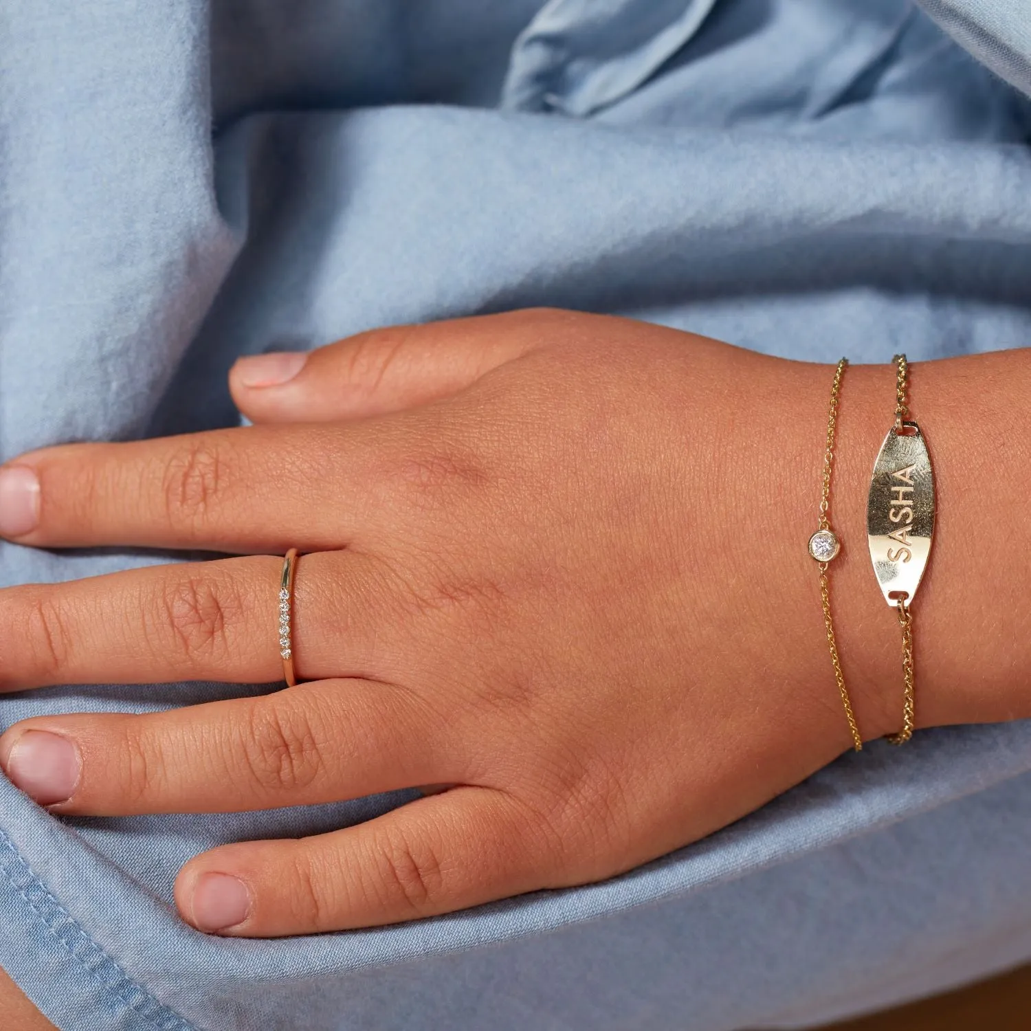Kids Solitaire Diamond Bracelet