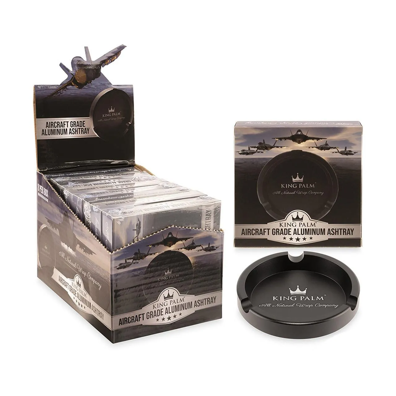 King Palm Aircraft Grade Aluminum Ashtray 90mm