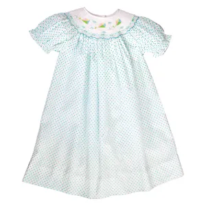 Kites Jade Dotted Smocked Bishop