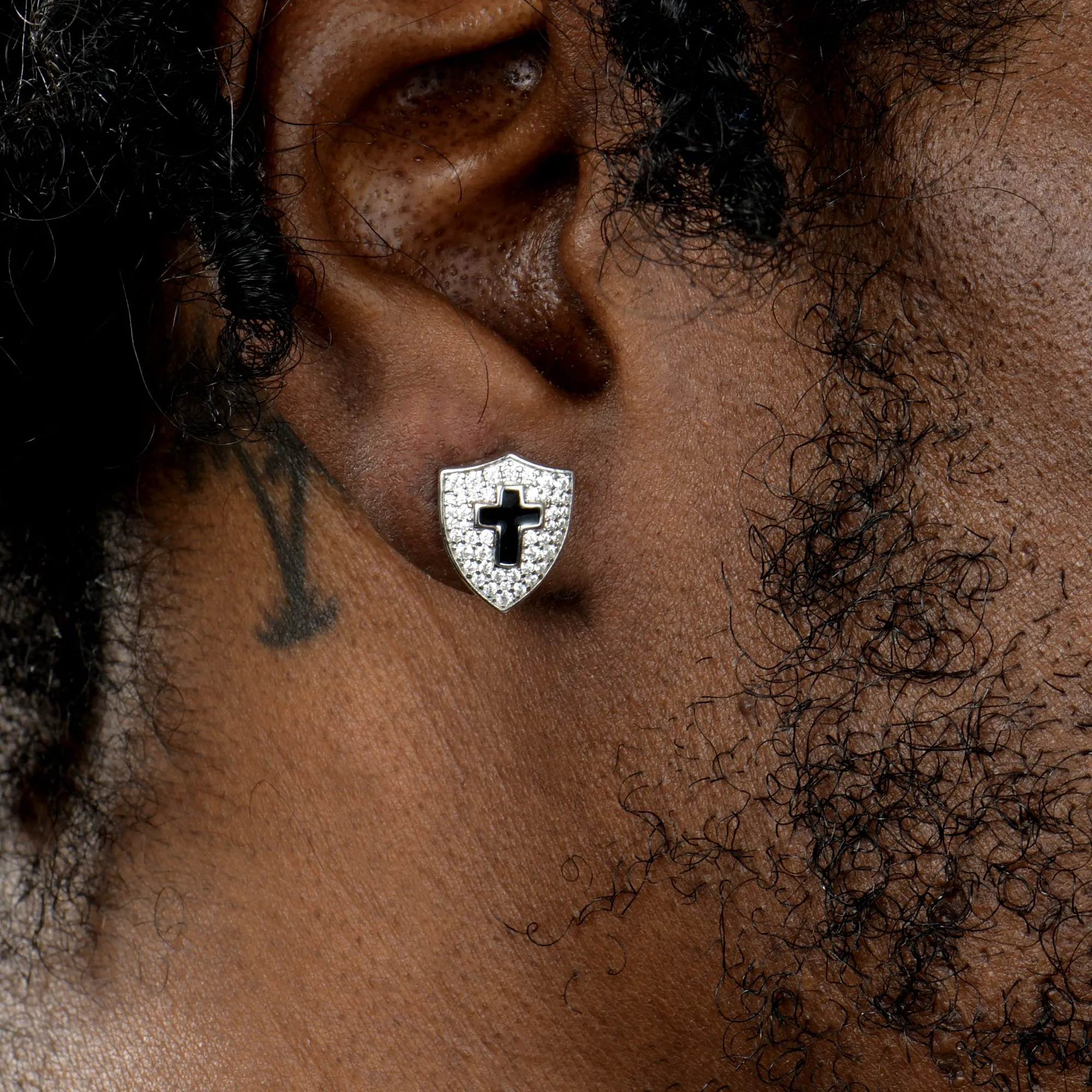Knight Shield Stud Earring