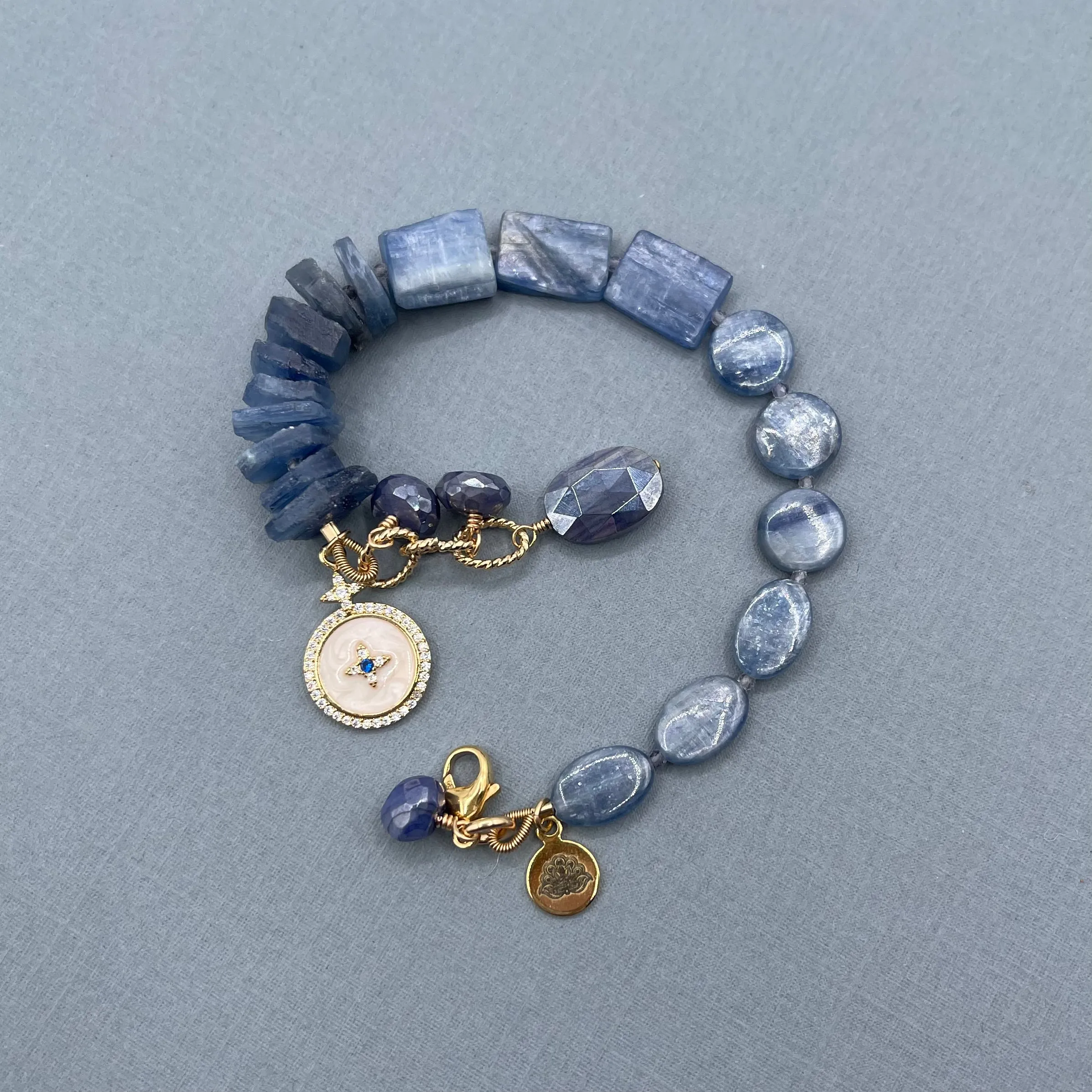 Kyanite & Mystic Moonstone Bracelet