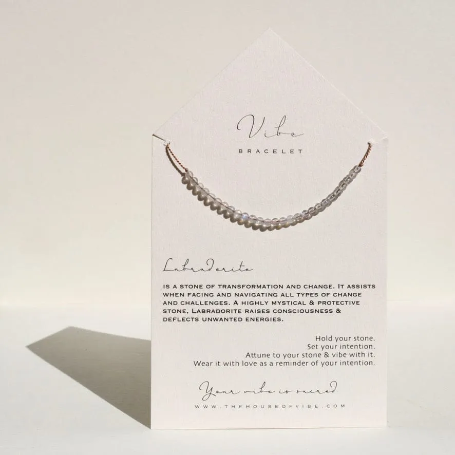 LABRADORITE BEADED BRACELET