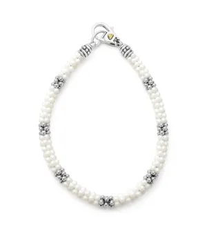LAGOS White Caviar Seven Silver Station Ceramic Bracelet