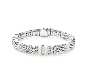 LAGOS White Caviar Single Station Diamond Caviar Bracelet