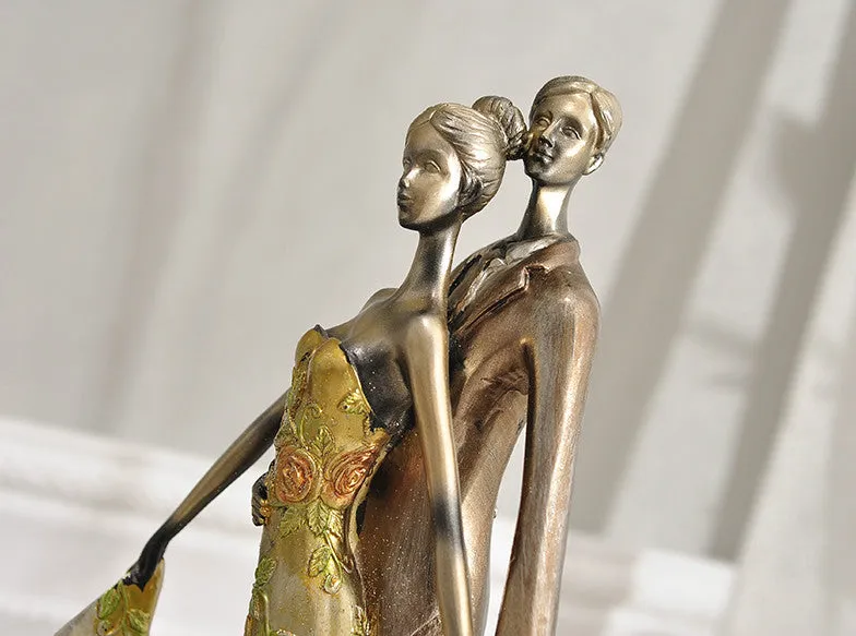Large 13" Ballroom Dancing Couple Sculpture
