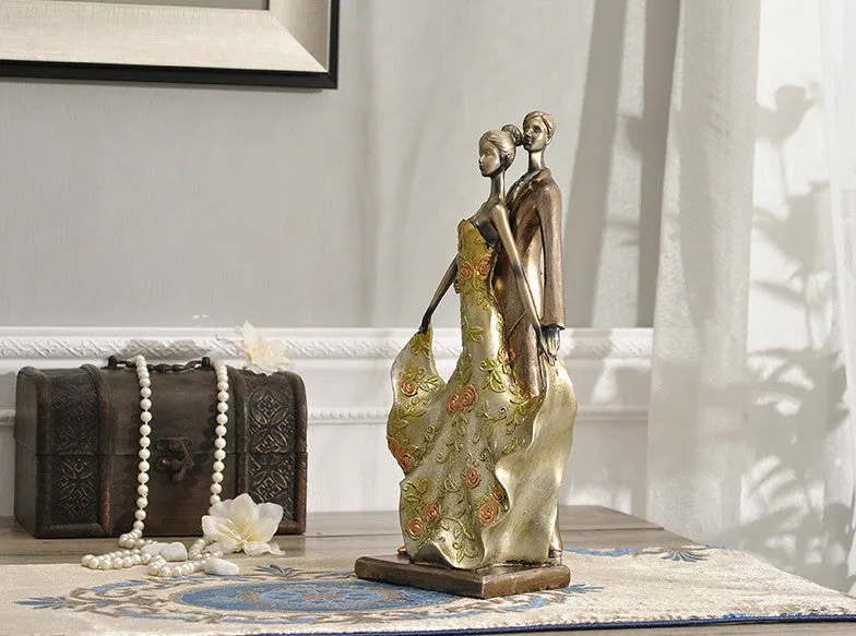 Large 13" Ballroom Dancing Couple Sculpture