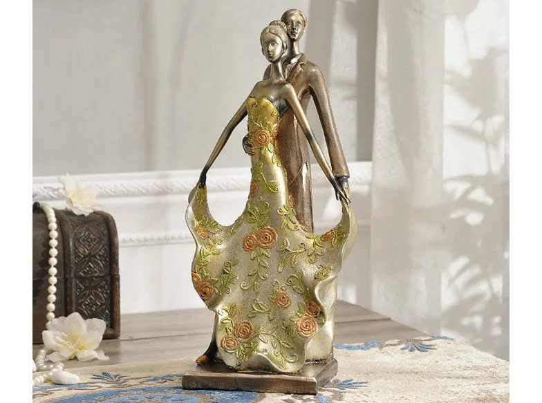 Large 13" Ballroom Dancing Couple Sculpture