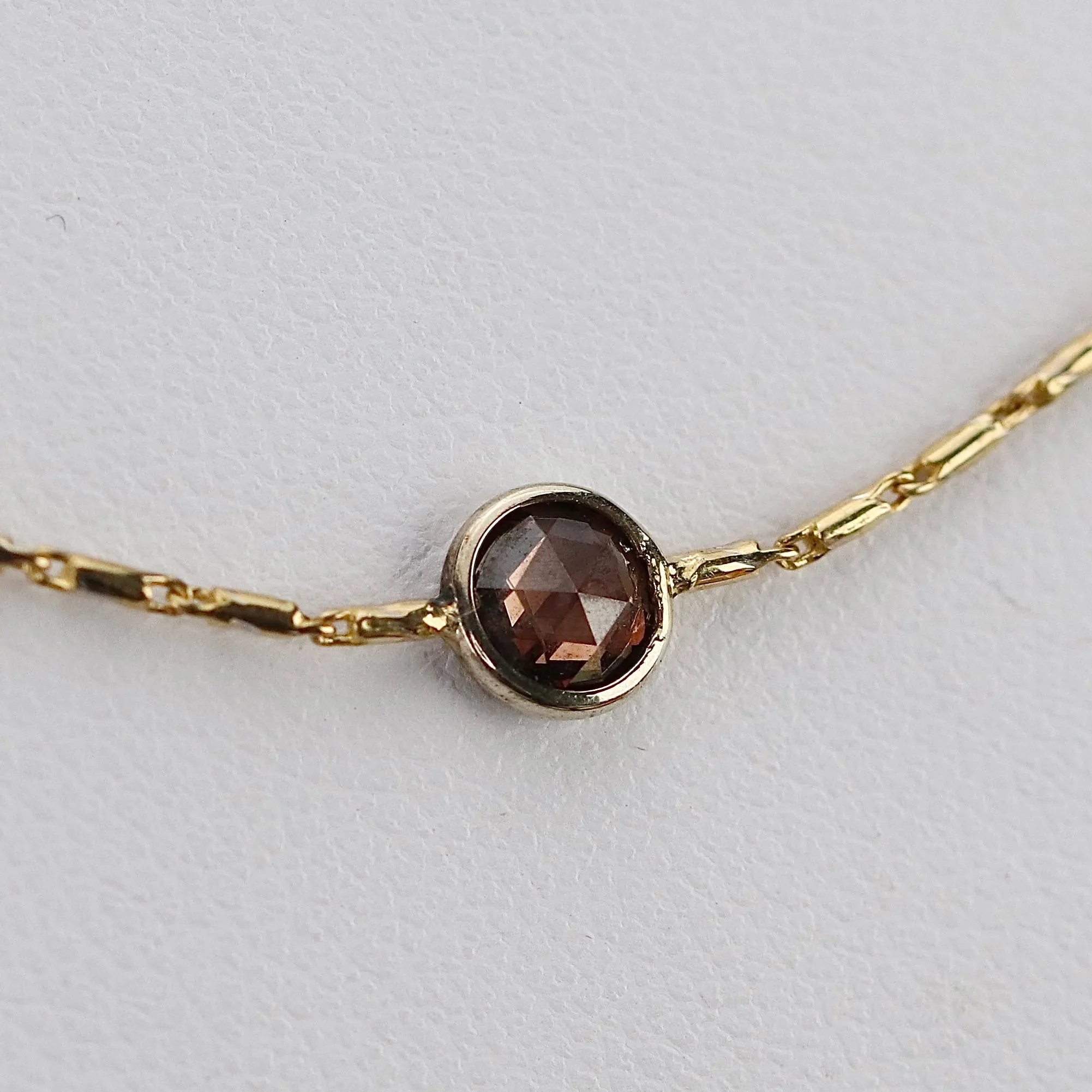 LAYAWAY: PAYMENT 3 OF 6: 2.50ctw Rose cut diamonds by the yard necklace in 18k yellow gold