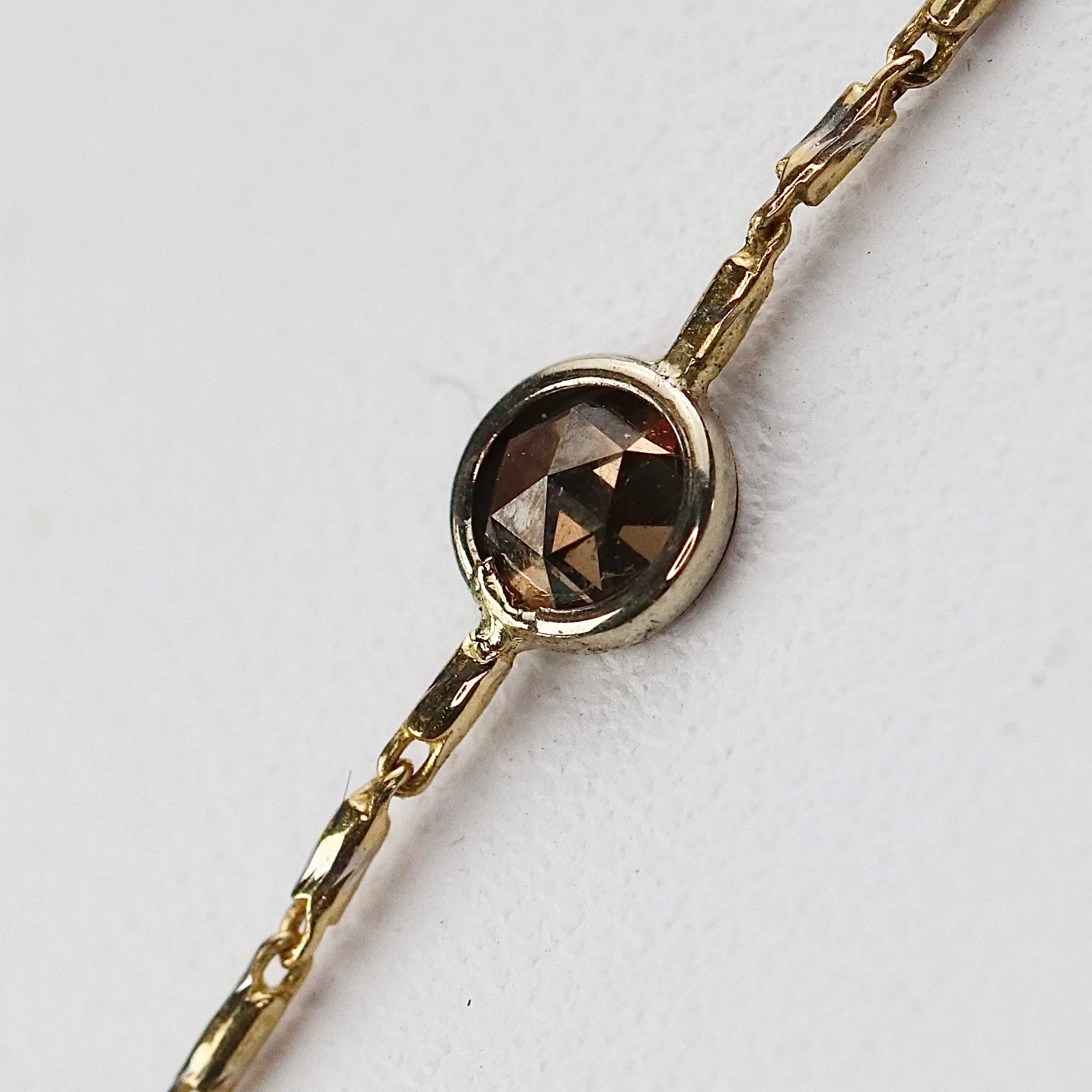 LAYAWAY: PAYMENT 3 OF 6: 2.50ctw Rose cut diamonds by the yard necklace in 18k yellow gold