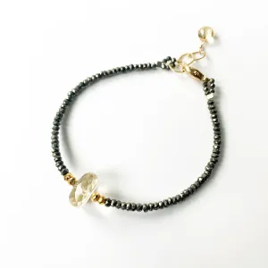 Lemon Quartz Luna Simple Bracelet