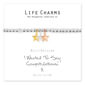 Life Charms I Wanted To Say Congratulations bracelet