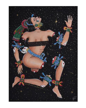 LIMITED EDITION Coyolxauhqui Signed Fine Art Print 16x20 inches