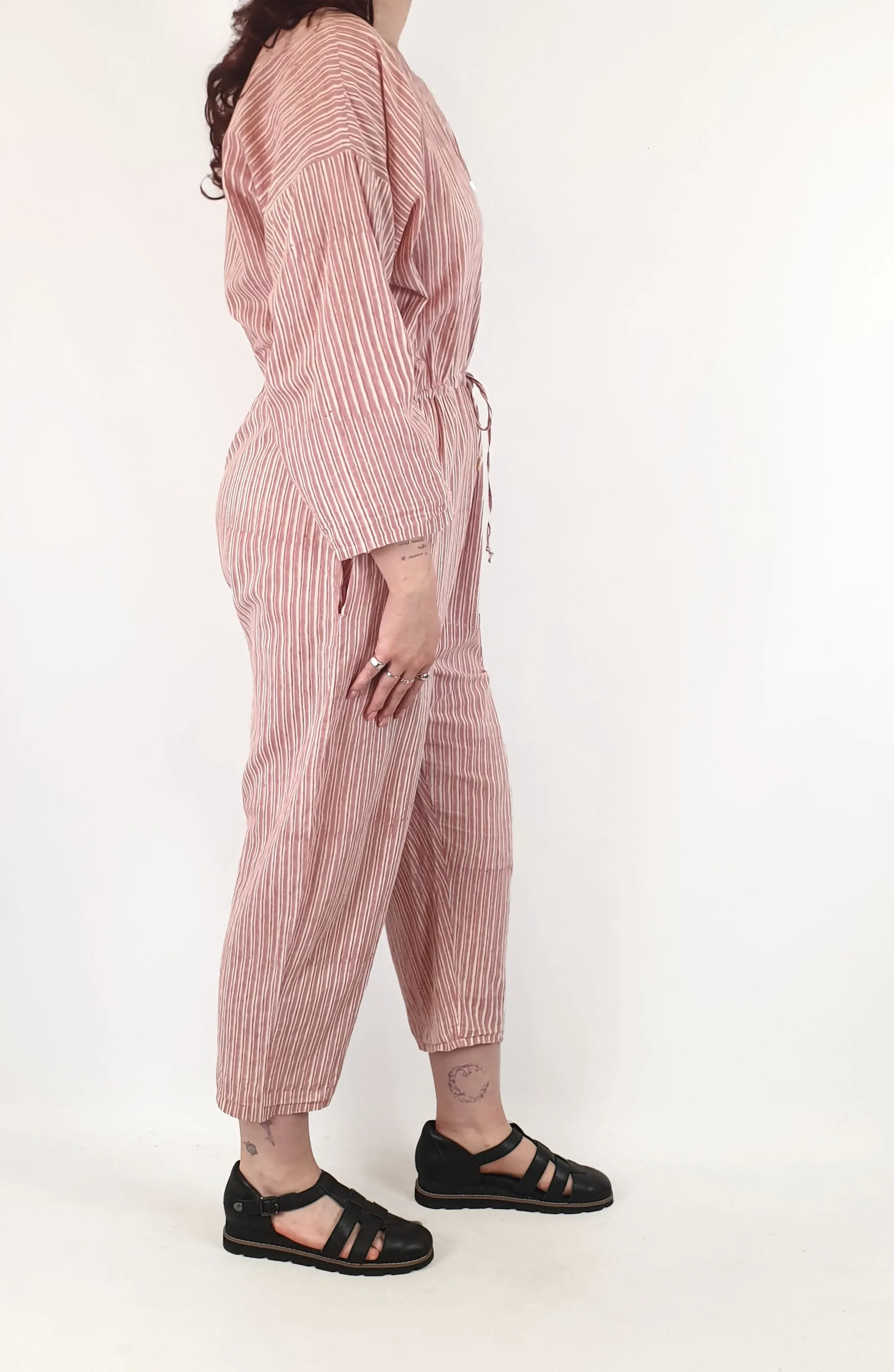 Little Tienda striped jumpsuit size M