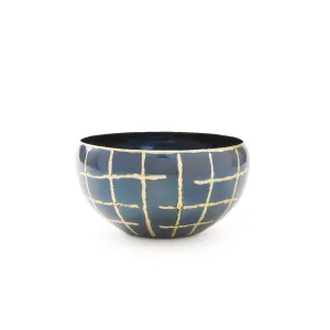 Loom Medium Bowl / Anthracite and Brass