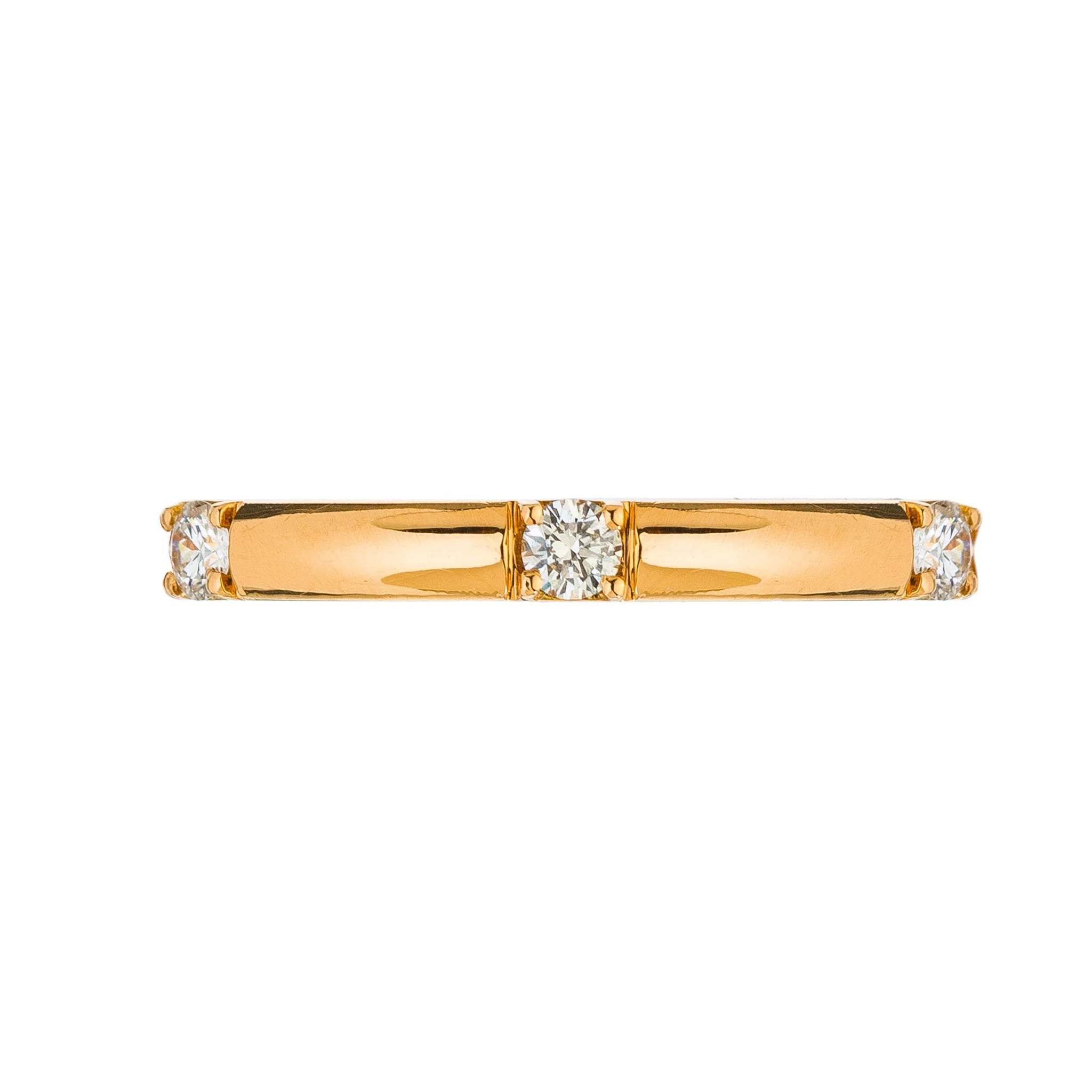 Luna Single Stone White Diamond Band