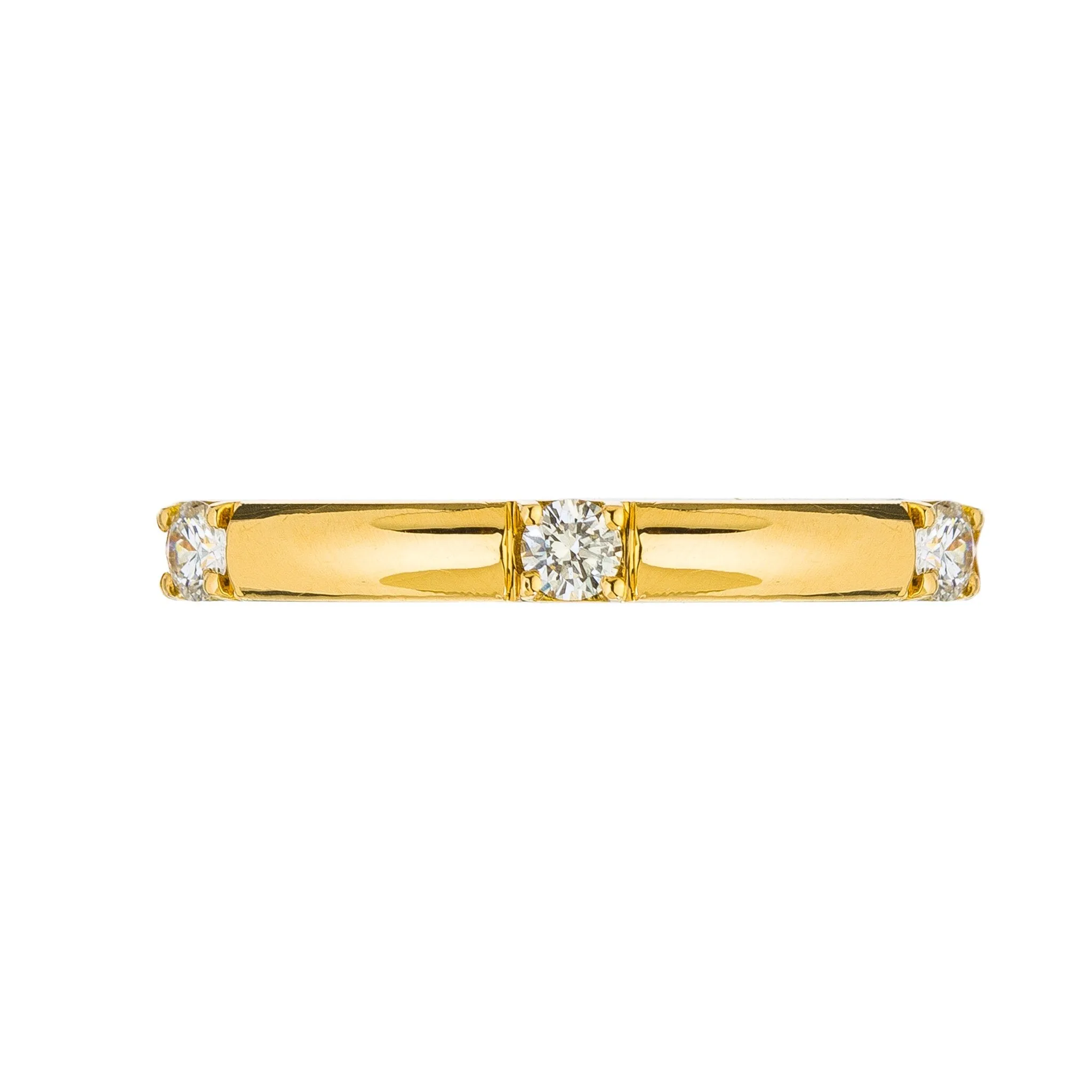 Luna Single Stone White Diamond Band