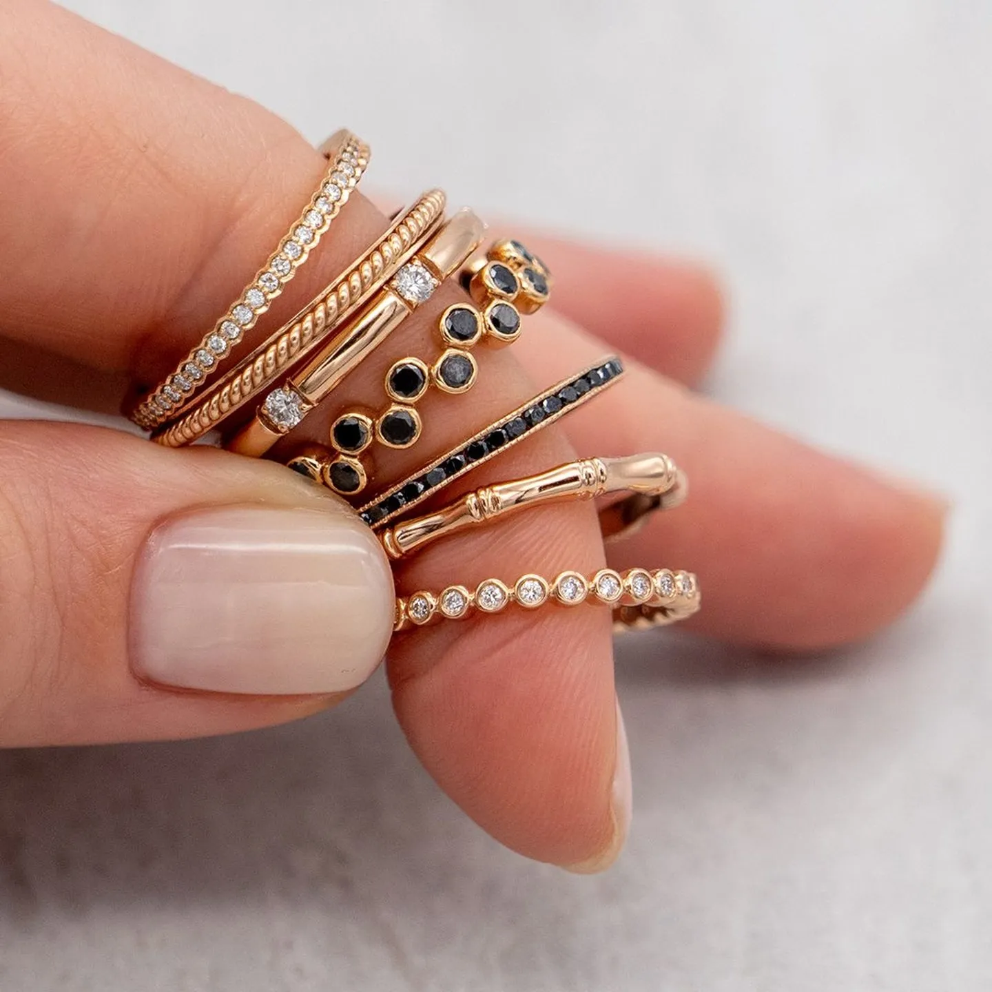 Luna Single Stone White Diamond Band