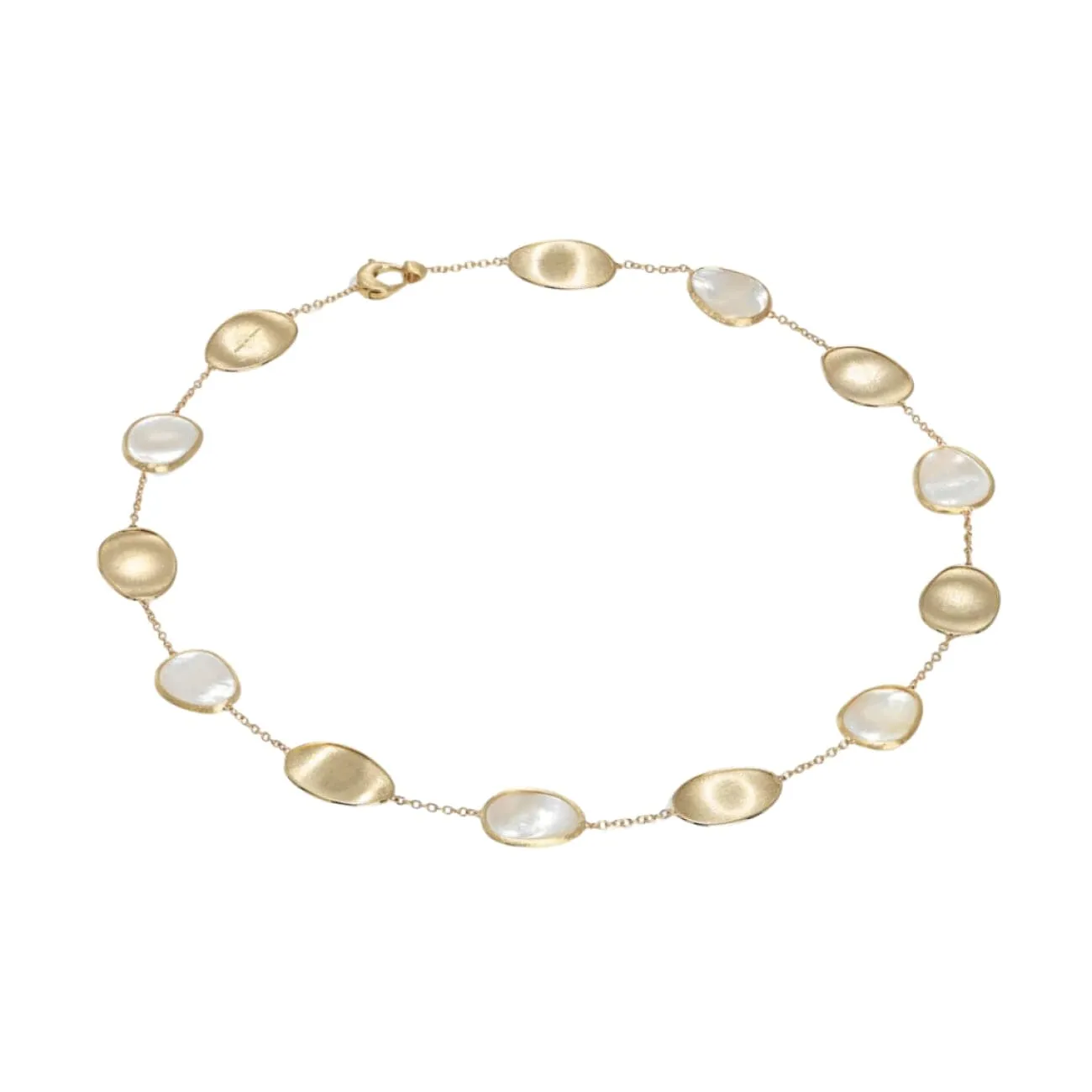 Lunaria 18K Yellow Gold White Mother of Pearl Short Necklace
