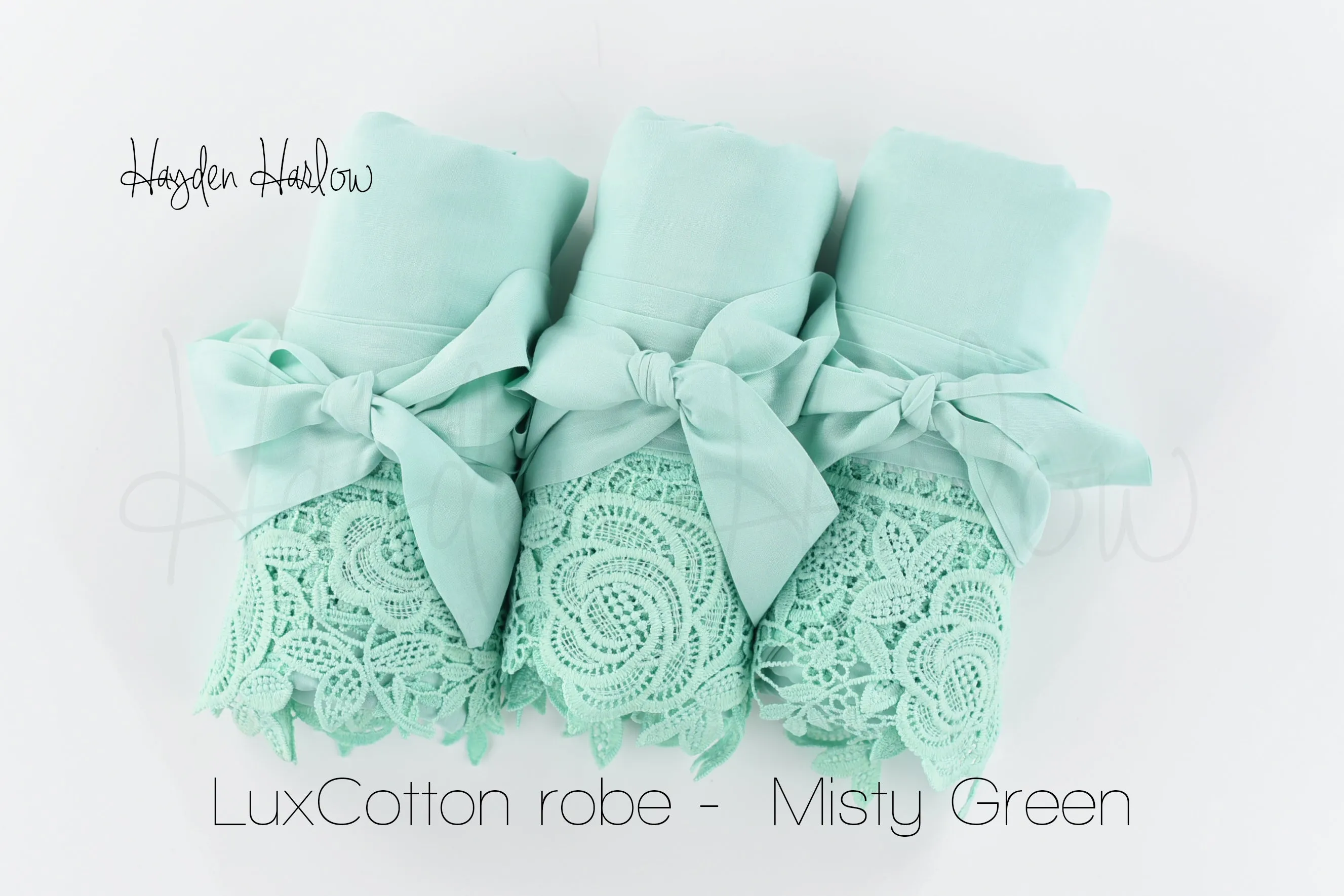 LuxCotton Robe- Misty Green Mint