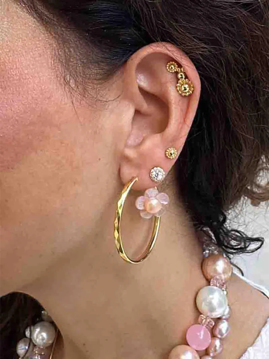 Mabel Earrings - Rose