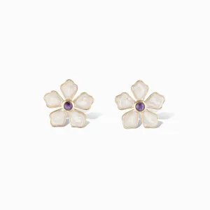 Maggie Stud Earrings in Amethyst