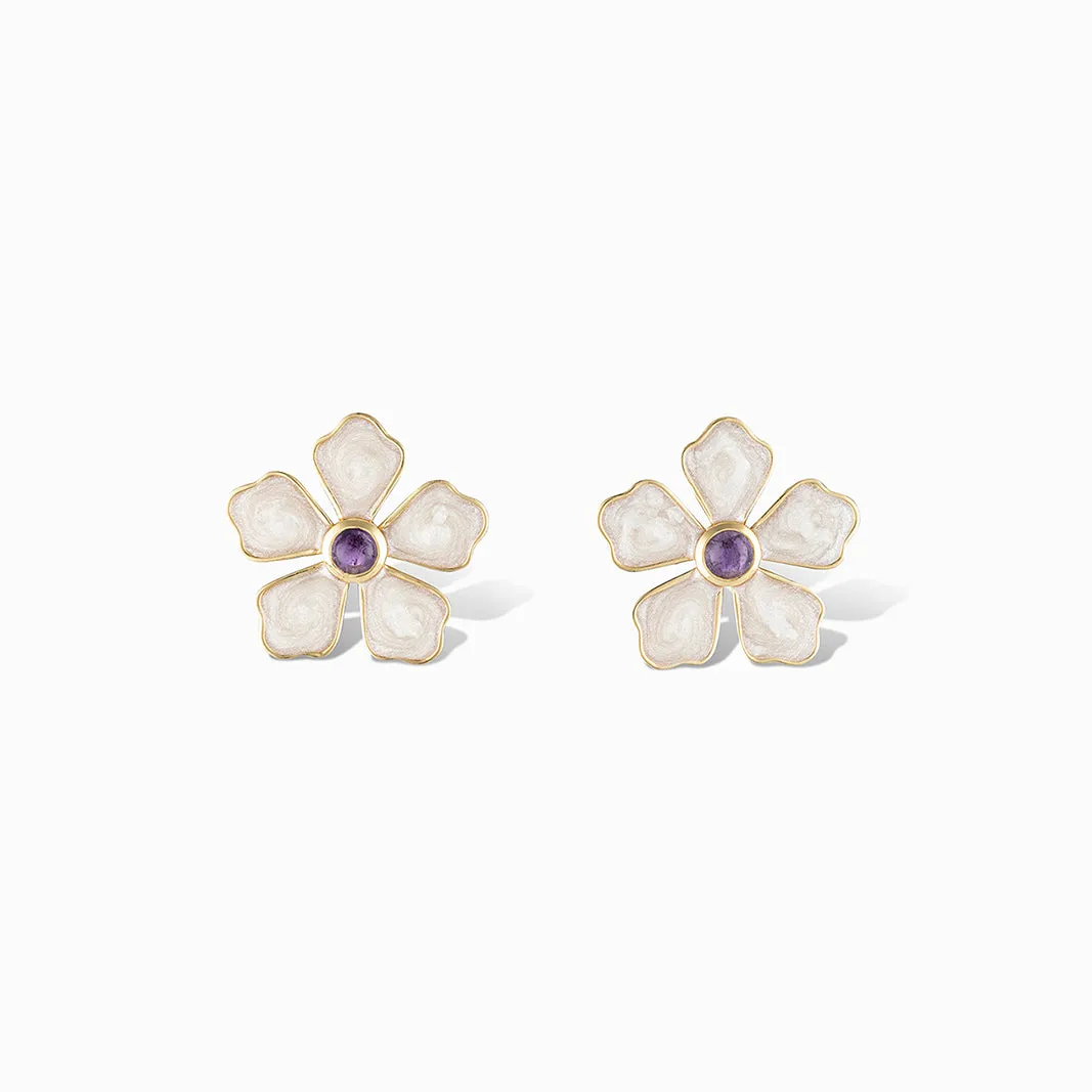 Maggie Stud Earrings in Amethyst