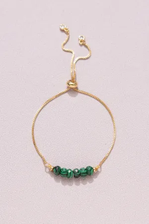 Malachite Pull Ball Bracelet