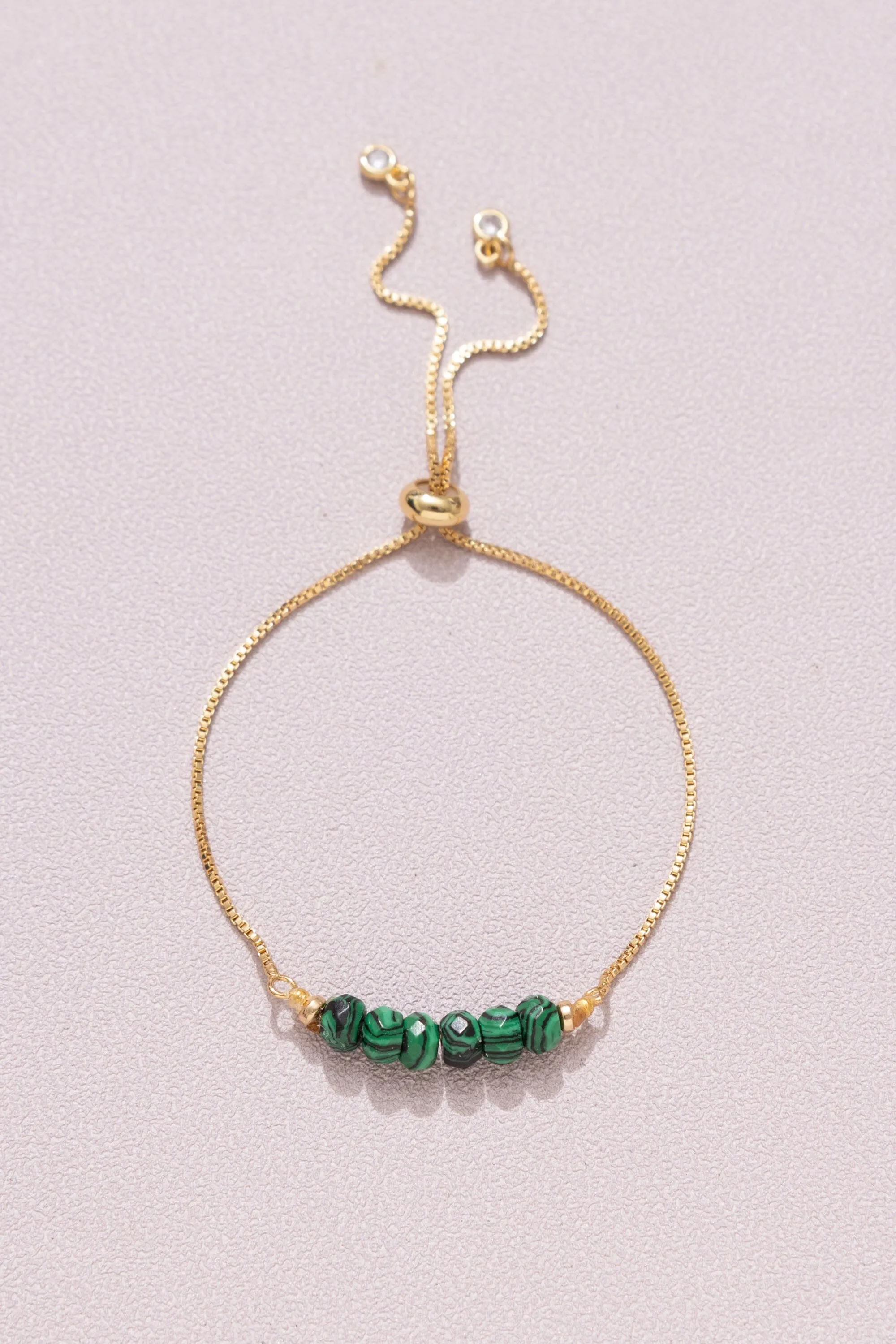 Malachite Pull Ball Bracelet